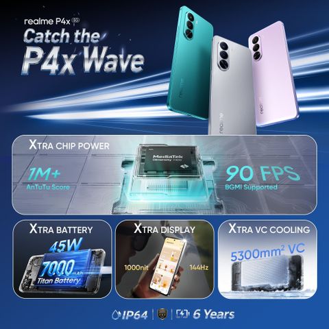 realme P4x 5G 128GB 8GB RAM Pink - Image 6
