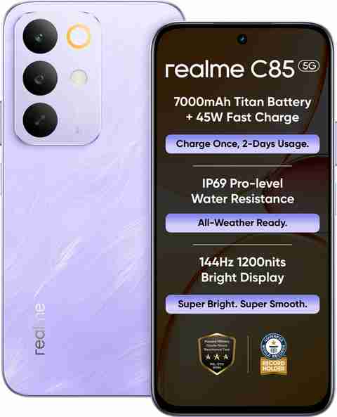 realme C85 5G (Parrot Purple, 128.0 GB) (4 GB RAM) - Image 3