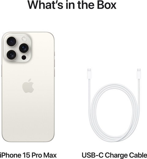 Apple iPhone 15 Pro Max (White Titanium, 256 GB)