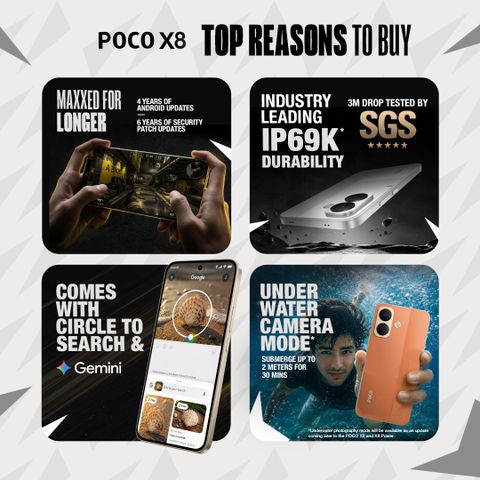 POCO X8 5G Frost White 128GB 6GB RAM - Image 3