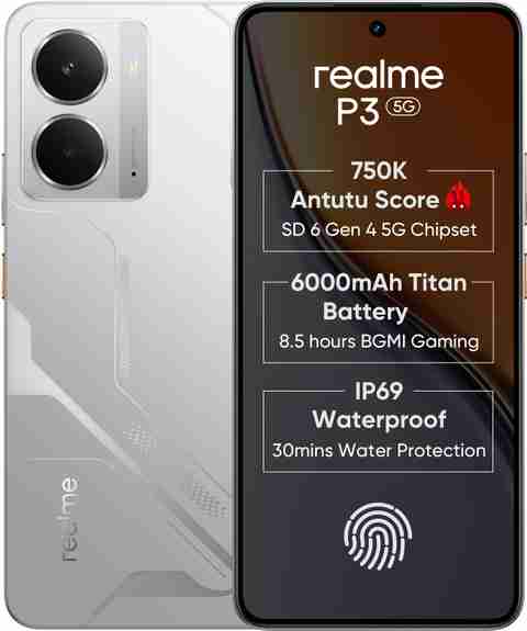 realme P3 5G Space Silver 128GB 8GB RAM - Image 3