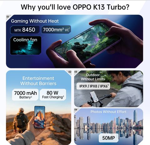 OPPO K13 Turbo 5G (Purple Phantom, 256 GB) (8 GB RAM) - Image 6