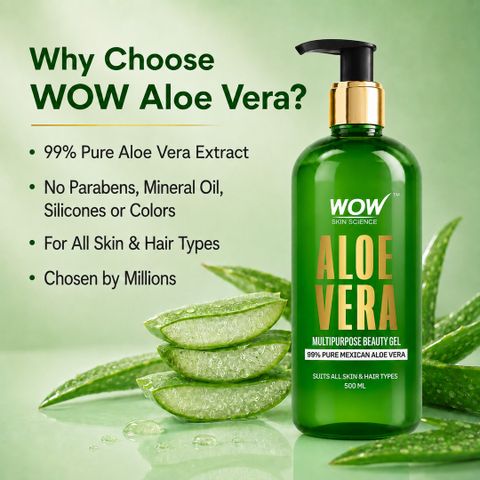 WOW SKIN SCIENCE Aloe Vera Multipurpose Beauty Gel 500ml - Image 7