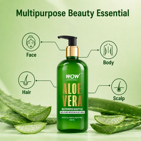 WOW SKIN SCIENCE Aloe Vera Multipurpose Beauty Gel 500ml - Image 5