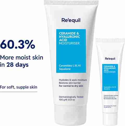 Re'equil CERAMIDE & HYALURONIC ACID MOISTURISER FOR NORMAL TO DRY SKIN (115 g) (115 g) - Image 3