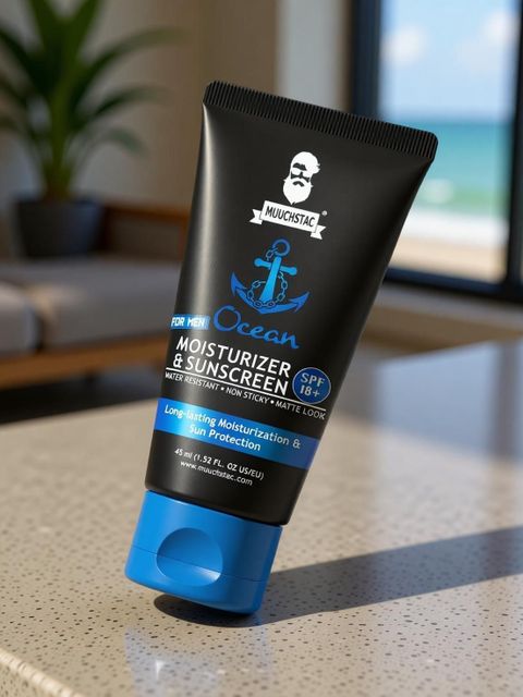MUUCHSTAC Men's Ocean Moisturizer & Sunscreen Matte Cream 45ml - Image 7