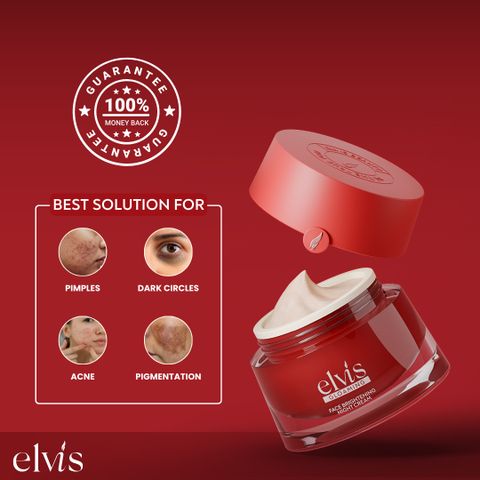 Elvis Face Brightening Night Cream| Skin Whitening & Glowing Cream | For All Skin Types | Men & Women (65 g) - Image 4