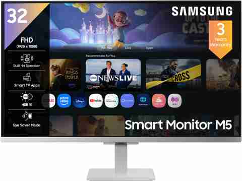 Samsung M5 80.1 cm (32 inch) Full HD LED Backlit VA Panel with TV Experience, Samsung TV Plus, Speakers, Adaptive Sound, Wi-Fi, HDMI, Bluetooth, Screen Mirroring, Smart Monitor (LS32FM501EWXXL) (Response Time: 4 ms, 60 Hz Refresh Rate) - Image 5