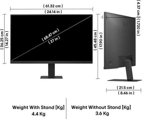 LG QHD 68.0 cm (27 inch) Quad HD LED Backlit IPS Panel with sRGB 99% (Typ.), HDR10, USB-C with PD 15W, HDMI, Head Phone Out, Reader Mode, Flicker Safe, 3-Sided Virtually Borderless Monitor (27U631A-BD.CTRDMR) (AMD Free Sync, Response Time: 5 ms, 100 Hz Refresh Rate) - Image 8