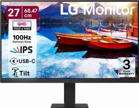 LG QHD 68.0 cm (27 inch) Quad HD LED Backlit IPS Panel with sRGB 99% (Typ.), HDR10, USB-C with PD 15W, HDMI, Head Phone Out, Reader Mode, Flicker Safe, 3-Sided Virtually Borderless Monitor (27U631A-BD.CTRDMR) (AMD Free Sync, Response Time: 5 ms, 100 Hz Refresh Rate) - Image 5