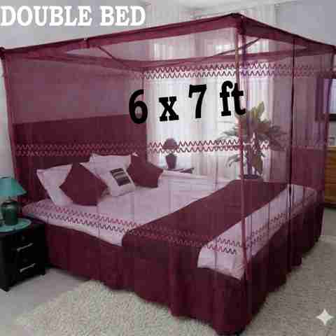 JG QUEEN King Size Cotton Mosquito Net 6x7 Feet - Image 3