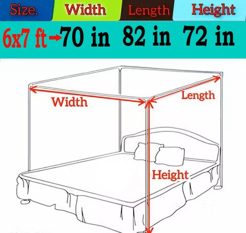 JG QUEEN King Size Cotton Mosquito Net 6x7 Feet - Image 7