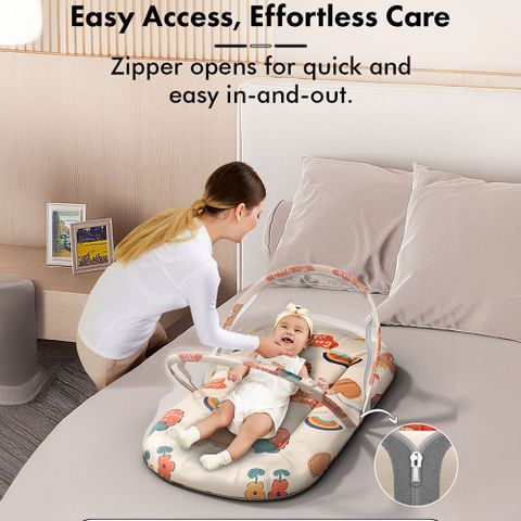 StarAndDaisy Sleeping Bag with Mosquito Net for Newborn (Yellow) - Image 7