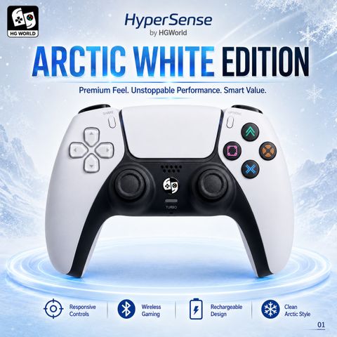 HG WORLD PS4 Wireless Controller White - Image 3