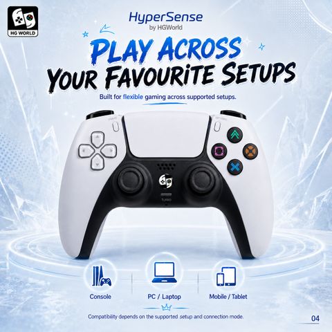 HG WORLD PS4 Wireless Controller White - Image 6