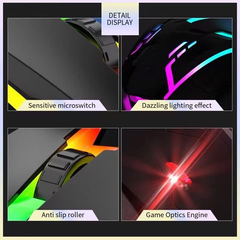 ENTWINO F-1 Gaming Mouse Wired For Computer Braided Wired Ambidextrous Optical Gaming Mouse (USB 2.0, Black) - Image 8