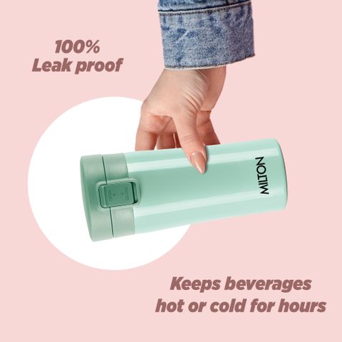 MILTON Insulated Steel Coffee Travel Mug 350ml Green - Image 8