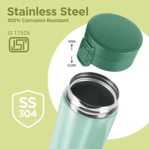 MILTON Insulated Steel Coffee Travel Mug 350ml Green - Image 7