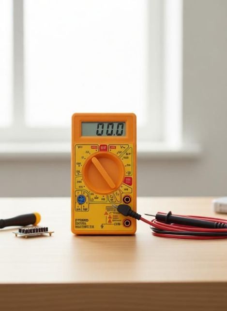 SINKUL Digital Multimeter | Diode And Transistor Tester | AC/DC Volt Test | Test Probes | Voltmeter | Multitester |Volt/OHM Meter (VOM) Multi-Meter Yellow Digital Multimeter (Yellow 2000 Counts) - Image 6