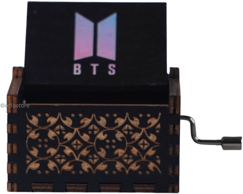 OFFO BTS Spring Day Manual Music Box – Hand-Cranked Wooden K-Pop