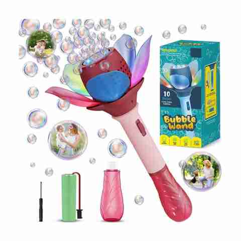 Jiyanux Light-Up Flower Bubble Wand for Kids - Image 5