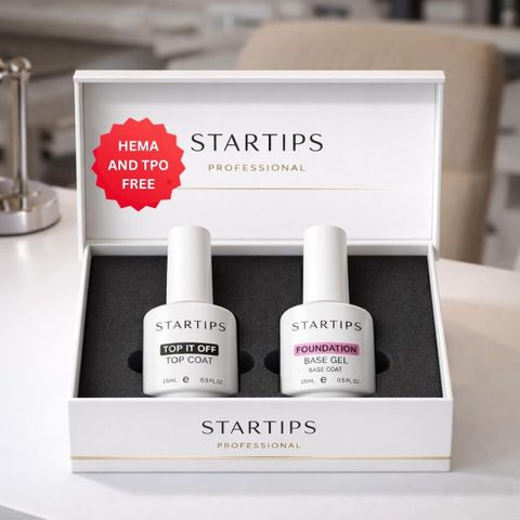 STARTIPS 9 in 1 Nude Gel Polish Kit with UV Lamp Base Top Cleanser Wipes Set (nude) - Image 5