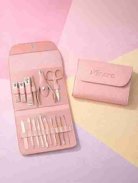 MINARA 16 In 1 Grooming, Manicure and Pedicure Kit Pink - Image 3