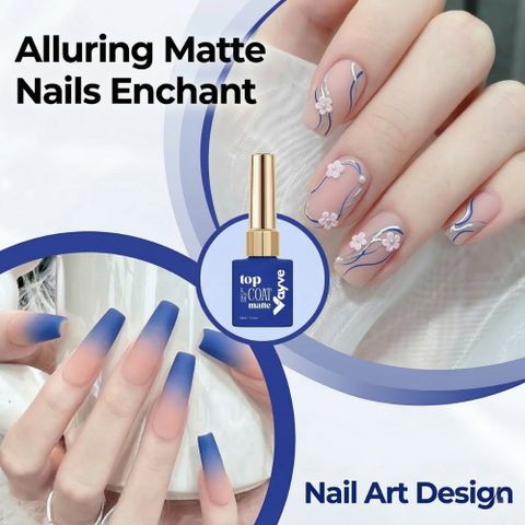 Vayve Matte Top Coat and Base Coat Gel Nail Polish Set, Soak Off