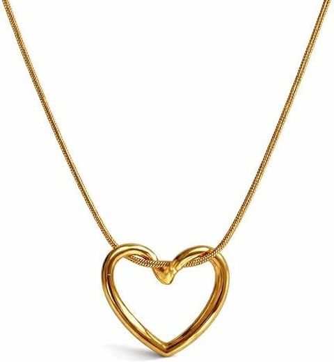Nafi Fashion SS Gold Hollow Heart Chain - Anti Tarnish for Women and Girls Gold-plated Plated Stainless Steel Chain - Image 6