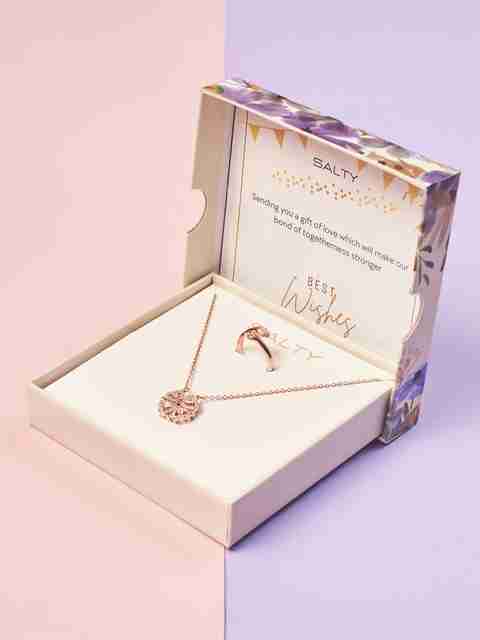 Salty Love Gift Box for Women | Necklace | Ring | Anti Tarnish Stainless Steel Chain Set - Image 2