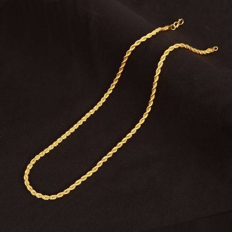 THMT Golden Rope Neckchain with Diamond Studded Ring Combo for Men - Image 6