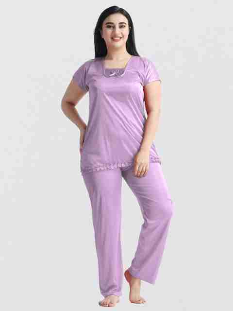 flipkart night dress for ladies KEYS Women Solid, Self Design Multicolor Night Suit Set Price in India _okendo:syndication_key:CL136895037