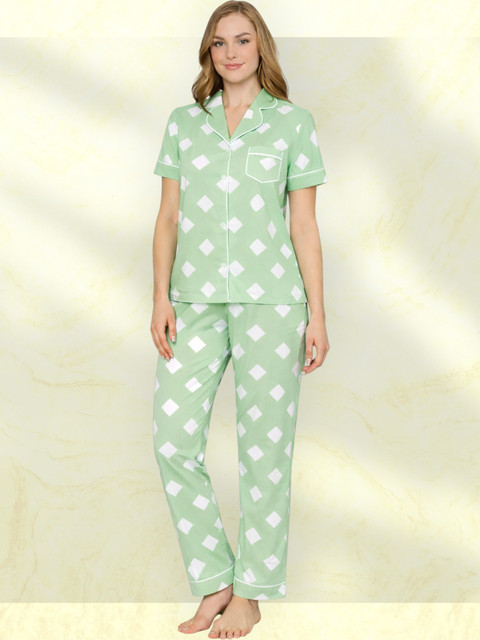 flipkart night dress for ladies vdc Women Printed Green Suit Set Price in India _okendo:syndication_key:CL136895037