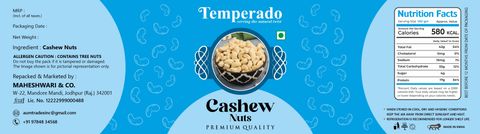 Temperado Premium Whole Cashews 250g - Image 6