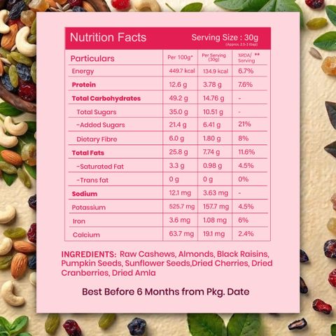 LIVYOR Healthy Mix Nuts, Seeds & Berries 1kg - Image 6