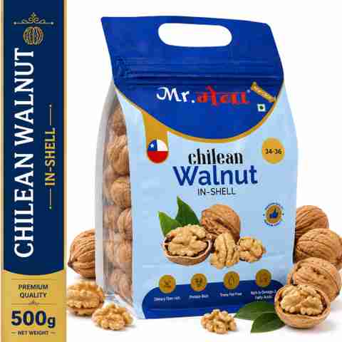Mr.Meva Premium Chilean In-Shell Walnuts | Natural, Fresh & Crunchy Akhrot | Dry Fruits Walnuts (1 x 500 g) - Image 5