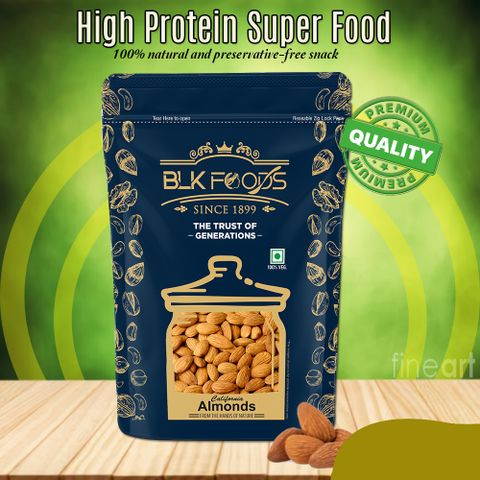 BLK FOODS Natural California Badam Giri 1.5kg - Image 8