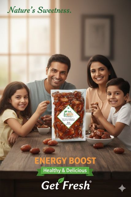 Get Fresh Premium Seeded Arabian Khajur | Vacuum Packed Dry Dates