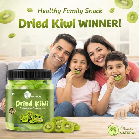 Plum Natural Premium soft Dried Dehydrated Kiwi Fruit Slice Unsweetened Fiber Rich Dry Fruit Kiwi (1 x 250 g) - Image 5
