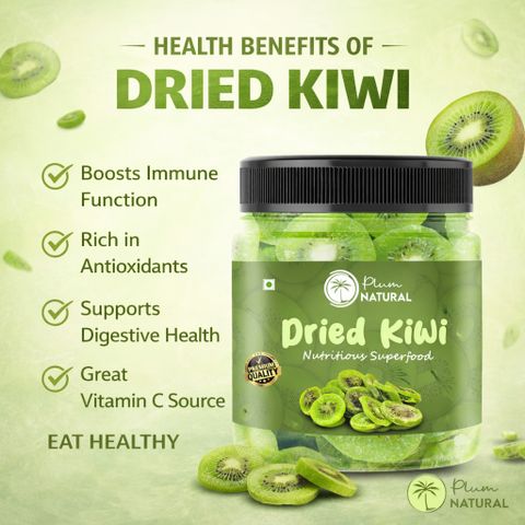 Plum Natural Premium soft Dried Dehydrated Kiwi Fruit Slice Unsweetened Fiber Rich Dry Fruit Kiwi (1 x 250 g) - Image 4