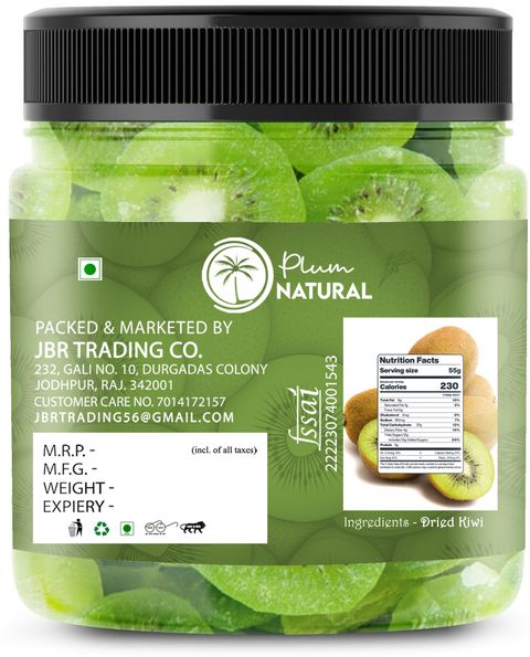 Plum Natural Premium soft Dried Dehydrated Kiwi Fruit Slice Unsweetened Fiber Rich Dry Fruit Kiwi (1 x 250 g) - Image 6