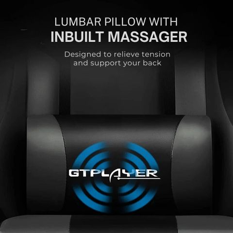 GTPLAYER Leatherette Office Adjustable Arm Chair (Black) - Image 7