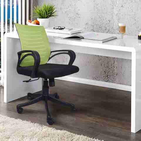 Flipkart Perfect Homes Fabric Office Arm Chair (Green, Black, Optional Installation Available) - Image 5