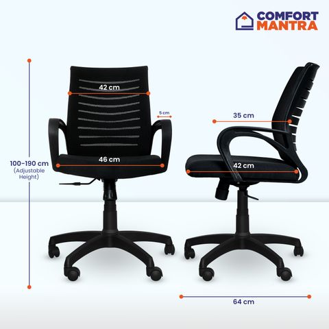 Comfort Mantra Bolt Ergonomic Office Chair Black - Image 4