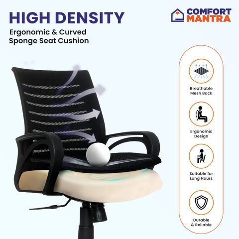 Comfort Mantra Bolt Ergonomic Office Chair Black - Image 7