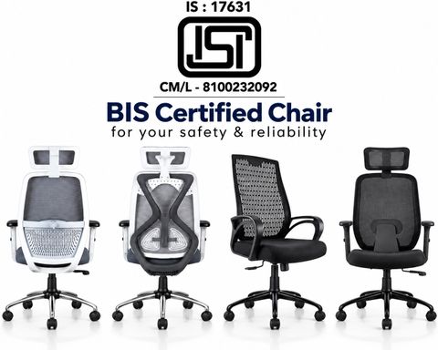 Astride Ergofit Ergonomic High Back Mesh Office Chair (Grey) - Image 3