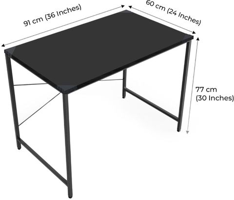 HOMIBOSS Black Steel Frame Portable Laptop Table - Image 6