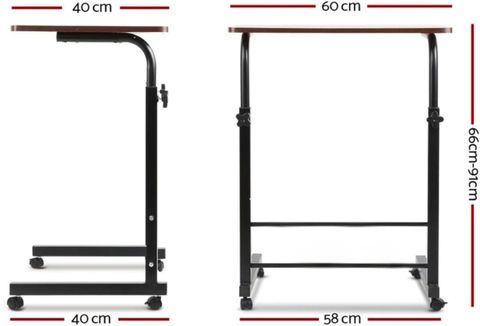 VIROVIA Study Table for Home Office & Bed, Black - Image 7