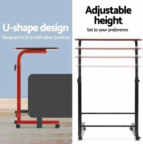 VIROVIA Study Table for Home Office & Bed, Black - Image 8