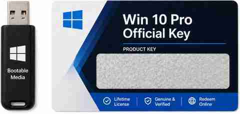 Gamework Win 10 Pro Key Official with Bootable USB Pendrive